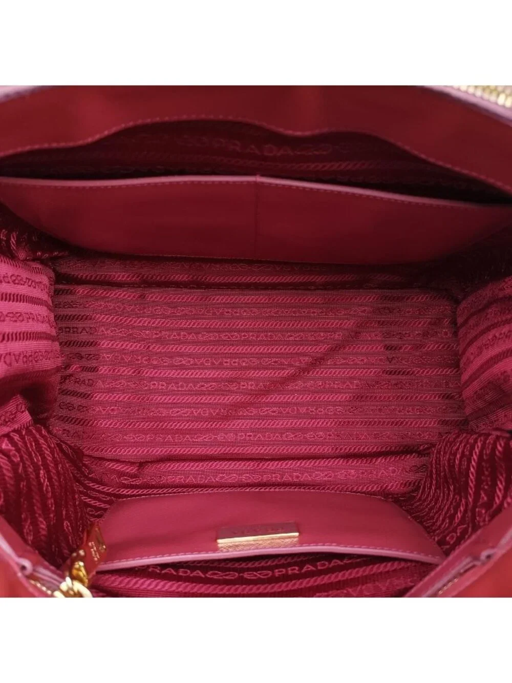 Prada Galleria Front Pocket Orange Patent 14 Shoulder Bag